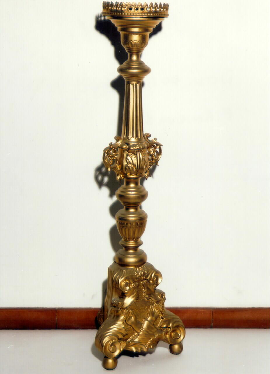 candelabro d'altare, serie - produzione siciliana (primo quarto sec. XX)
