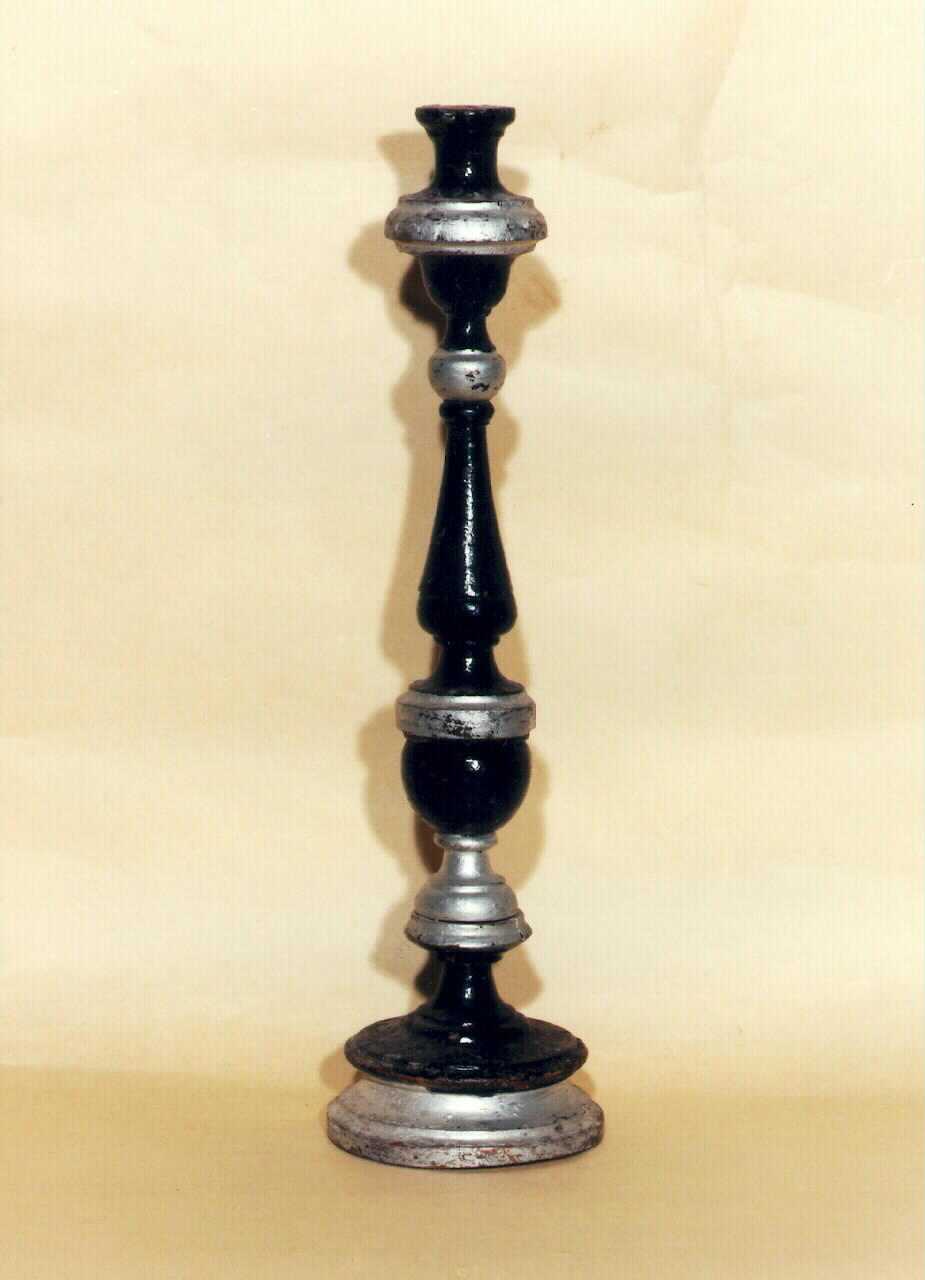 candeliere d'altare, serie - produzione siciliana (fine sec. XIX)