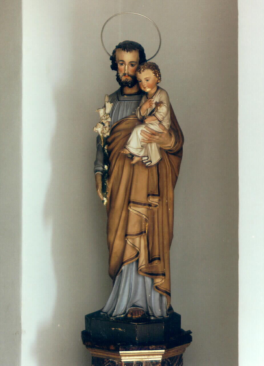 San Giuseppe con Gesu' Bambino (statua) - ambito siciliano (sec. XIX)