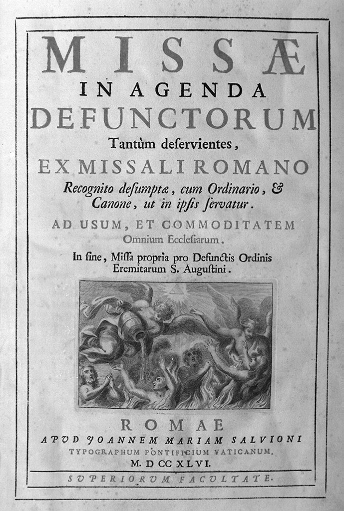 angeli che liberano le anime del purgatorio (stampa) - ambito italiano (sec. XVIII)