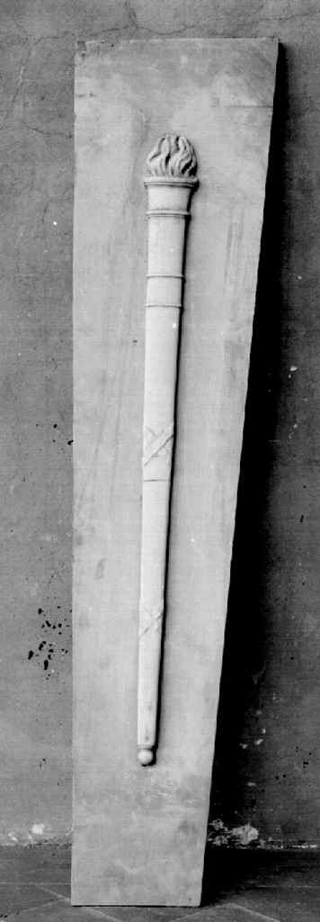 lastra, frammento - manifattura fiorentina (prima metà sec. XIX)