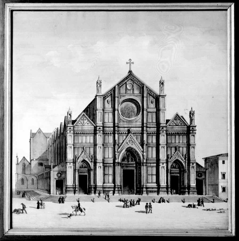 progetto per la facciata della chiesa di S. Croce a Firenze (dipinto) di Matas Niccolò (attribuito) (sec. XIX)