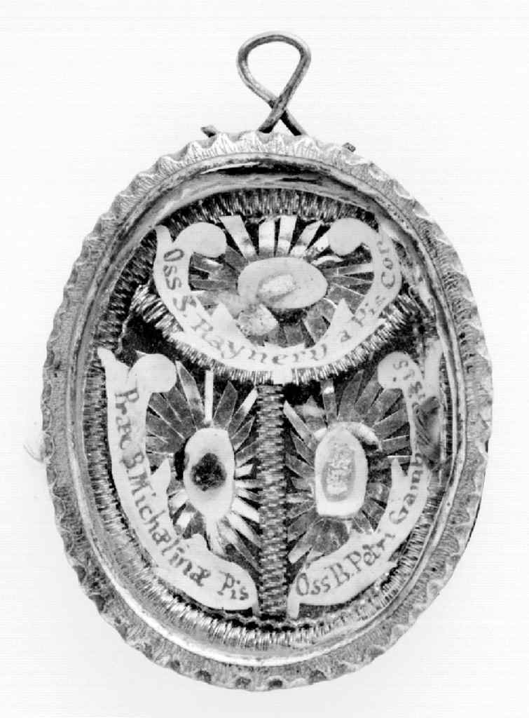 reliquiario a capsula - a medaglione - bottega fiorentina (sec. XIX)
