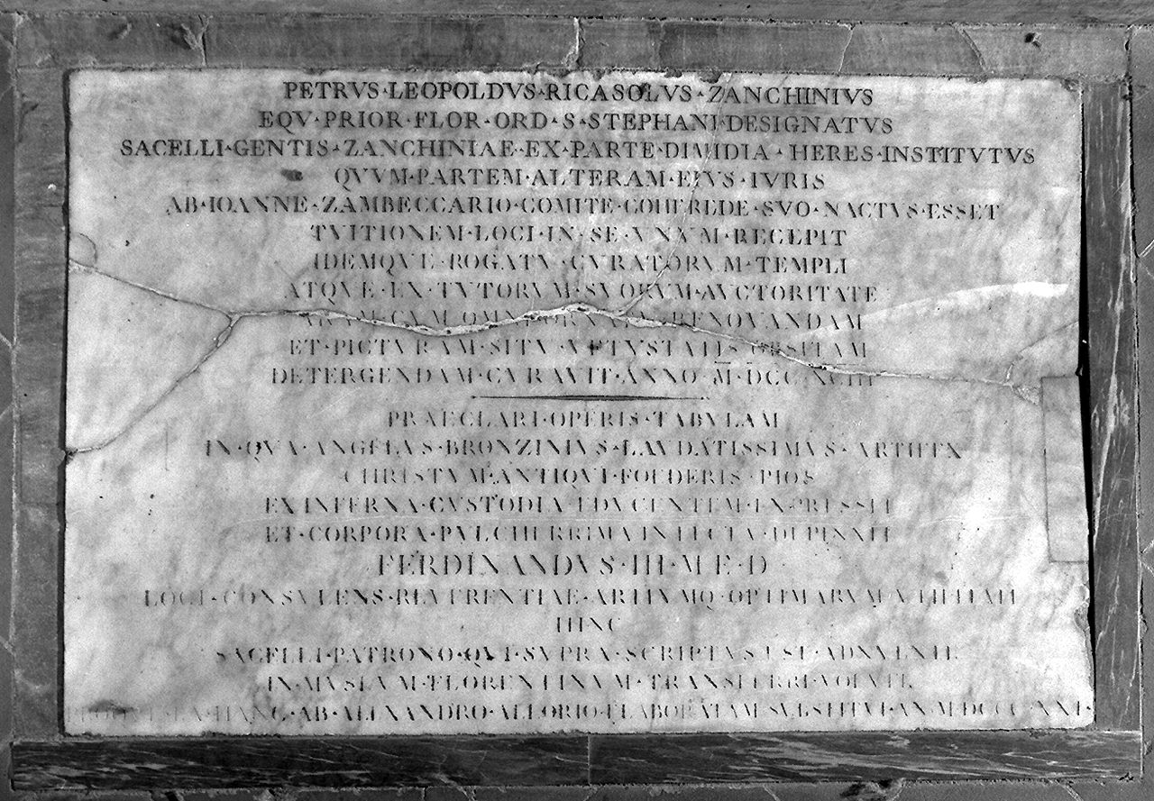 lastra tombale - produzione fiorentina (sec. XIX)