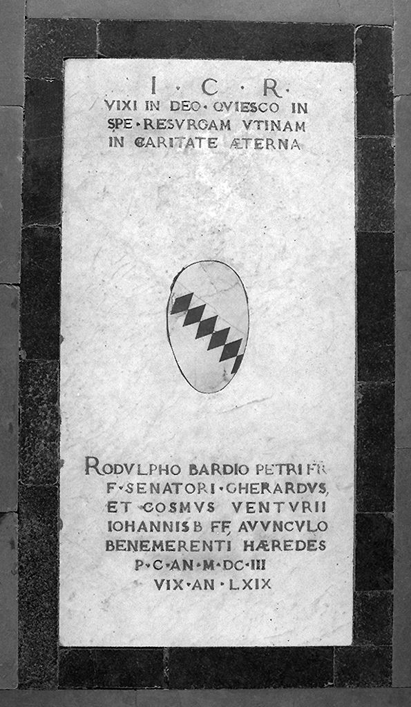lastra tombale - produzione fiorentina (sec. XVII)