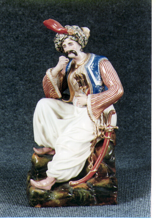 figura maschile (lucerna) - Real Fabbrica di Napoli (sec. XVIII)