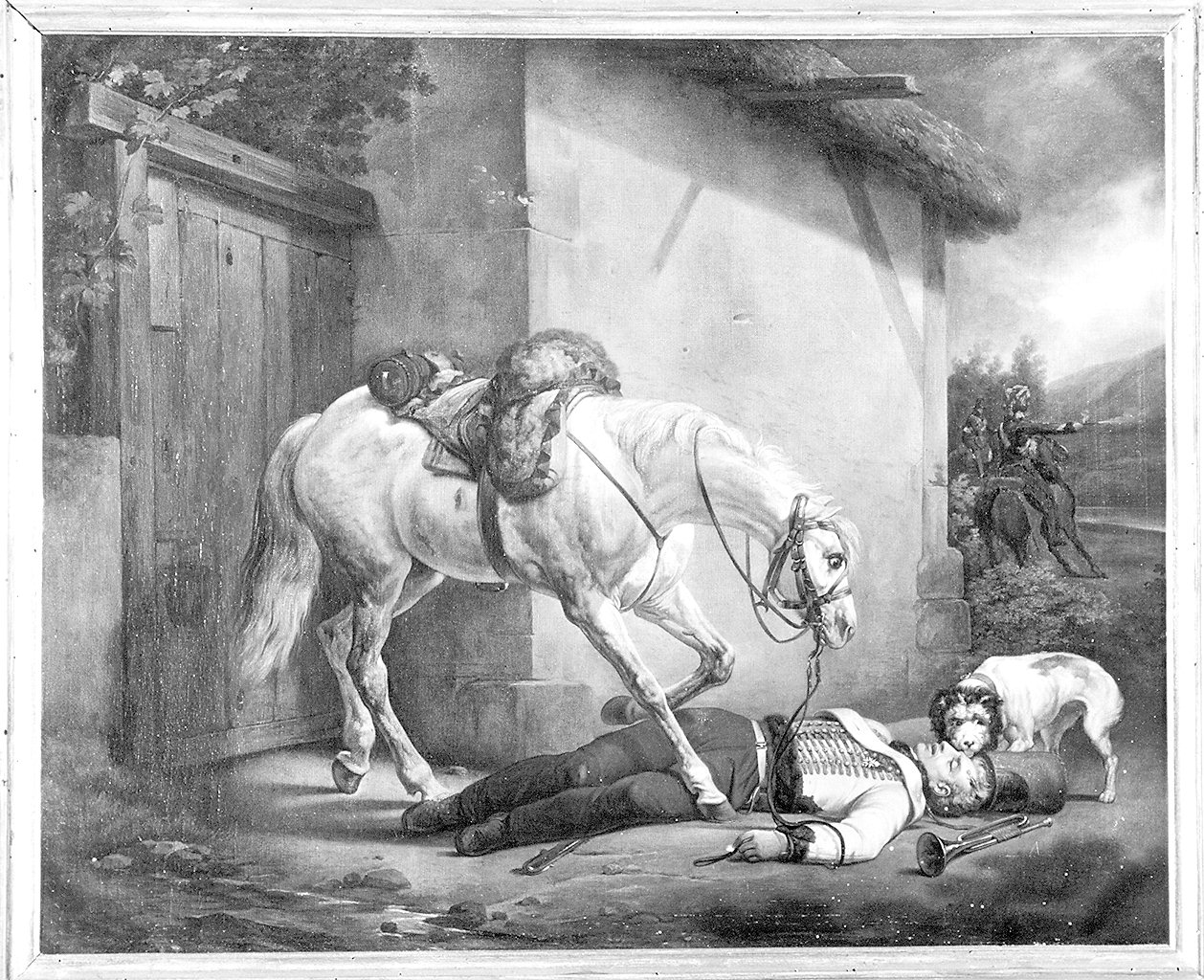 morte del trombettiere (dipinto) - ambito francese (sec. XIX)