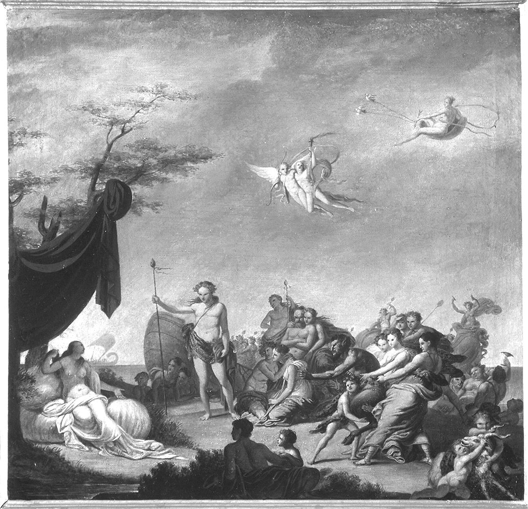 Bacco e Arianna sull'isola di Nasso (dipinto) di Monti Niccolò (attribuito) (sec. XIX)