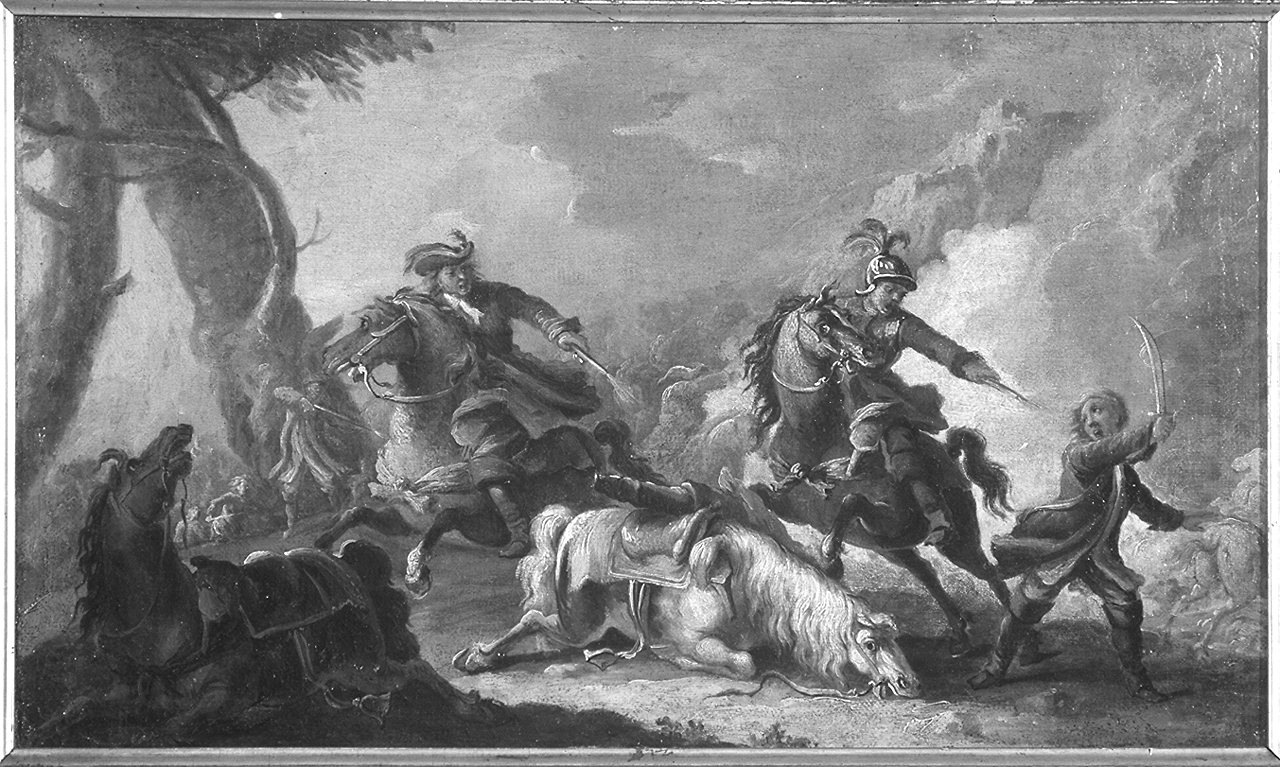 scena di battaglia (dipinto) - ambito veneto (prima metà sec. XVIII)