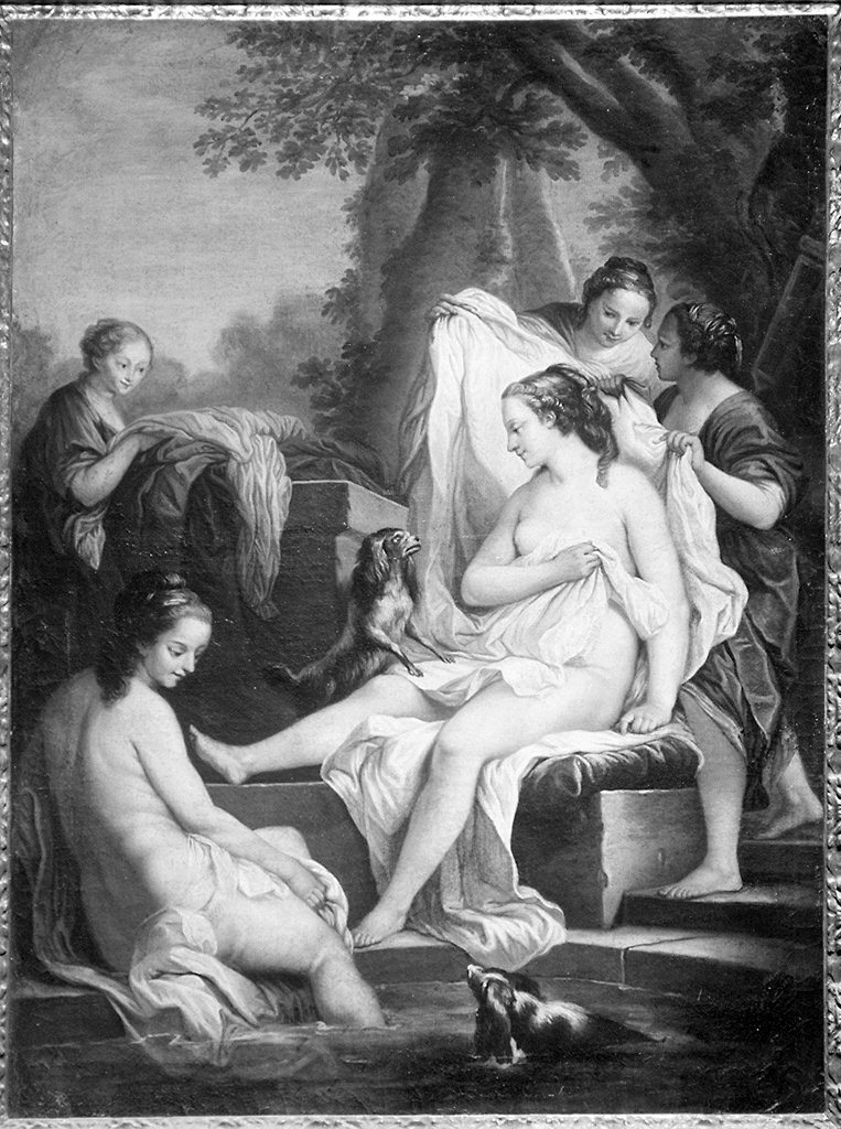 Diana al bagno con le ninfe (dipinto) - ambito italiano (sec. XVIII)