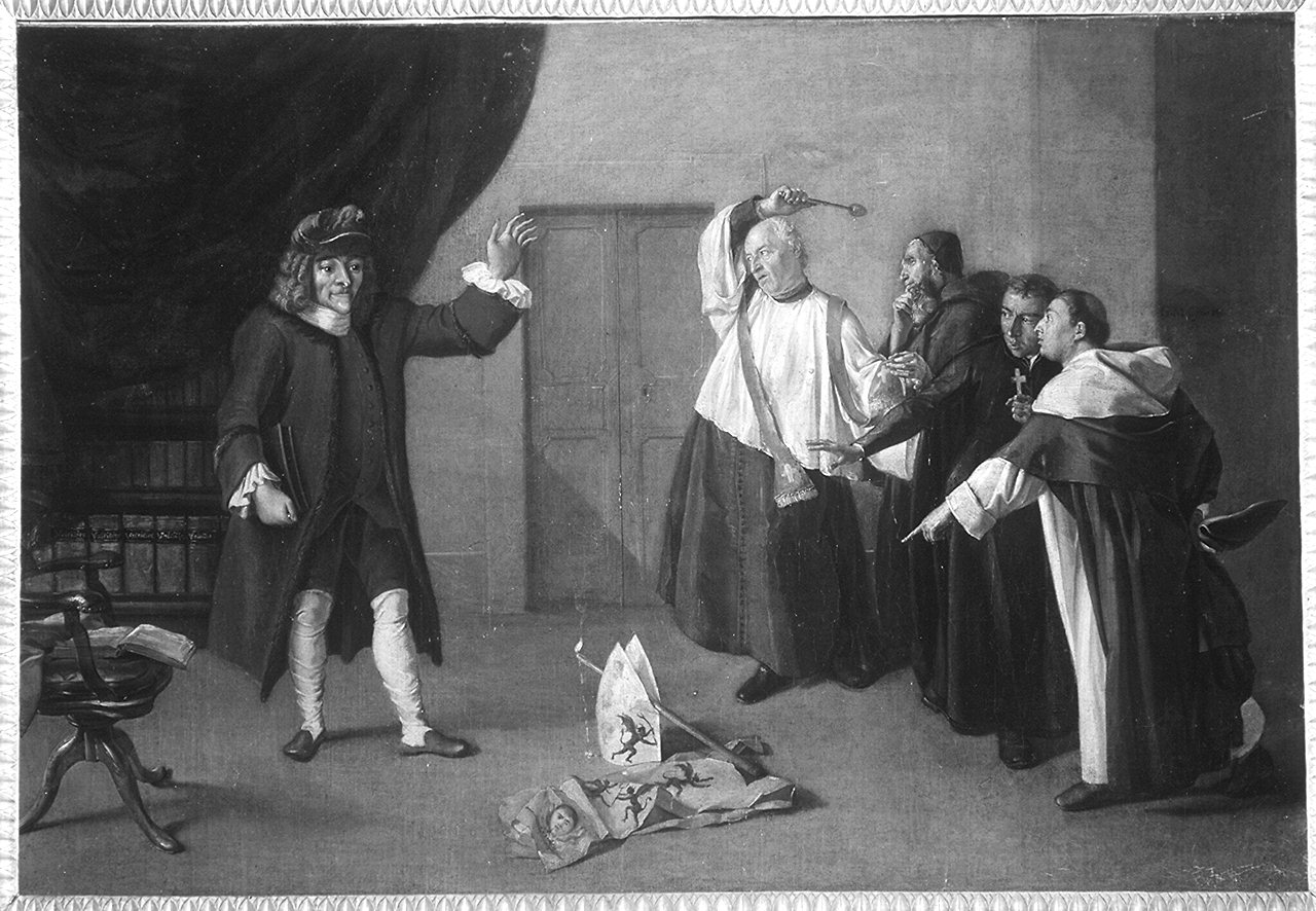 scena di esorcismo (dipinto) di Griffon Giovanni Maria (secc. XVIII/ XIX)