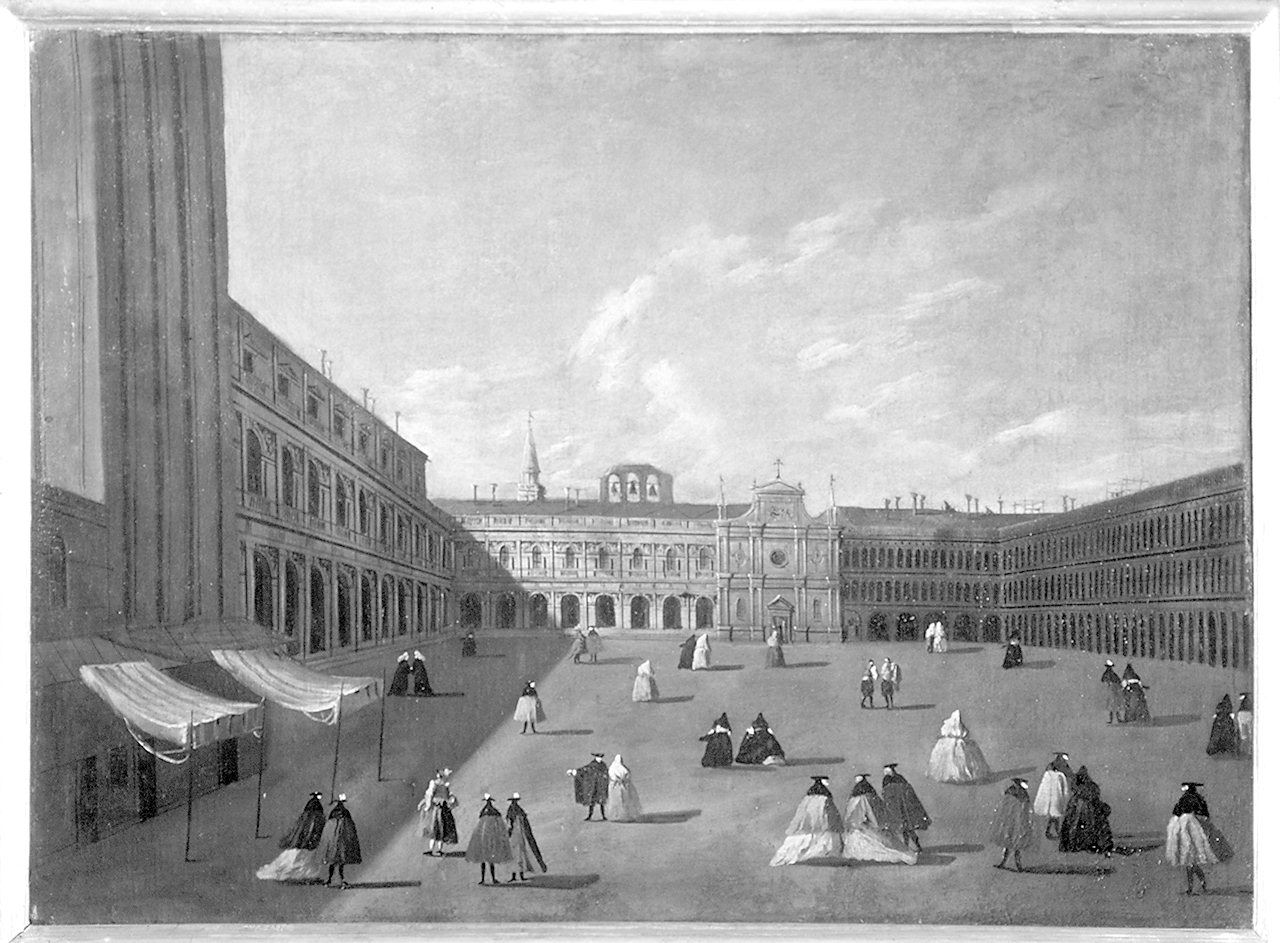 veduta di piazza San Marco a Venezia dalla parte di San Geminiano (dipinto) - ambito veneto (seconda metà sec. XVIII)