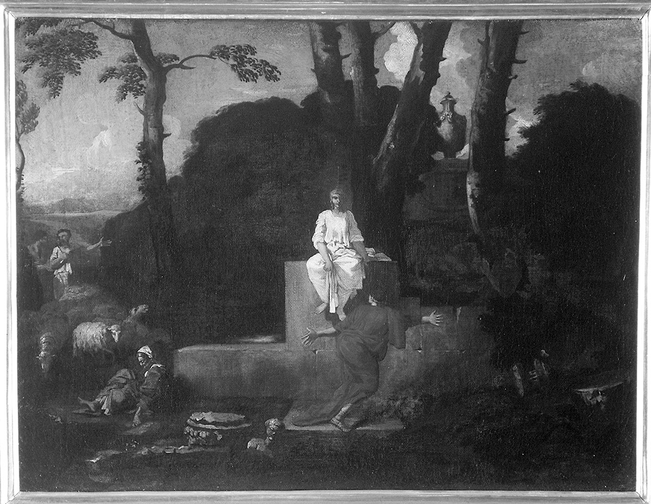 paesaggio con figure (dipinto) - ambito romano (secondo quarto sec. XVII)