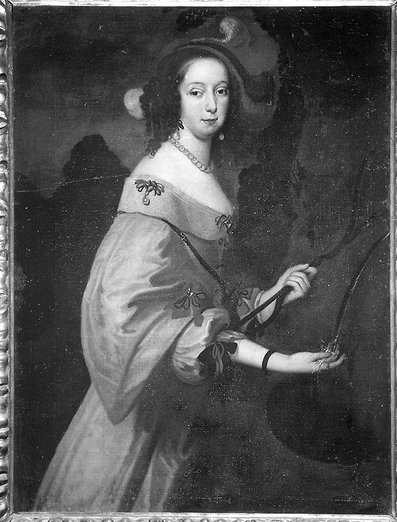 ritratto di dama in veste di Diana (dipinto) - ambito piemontese (?) (seconda metà sec. XVII)