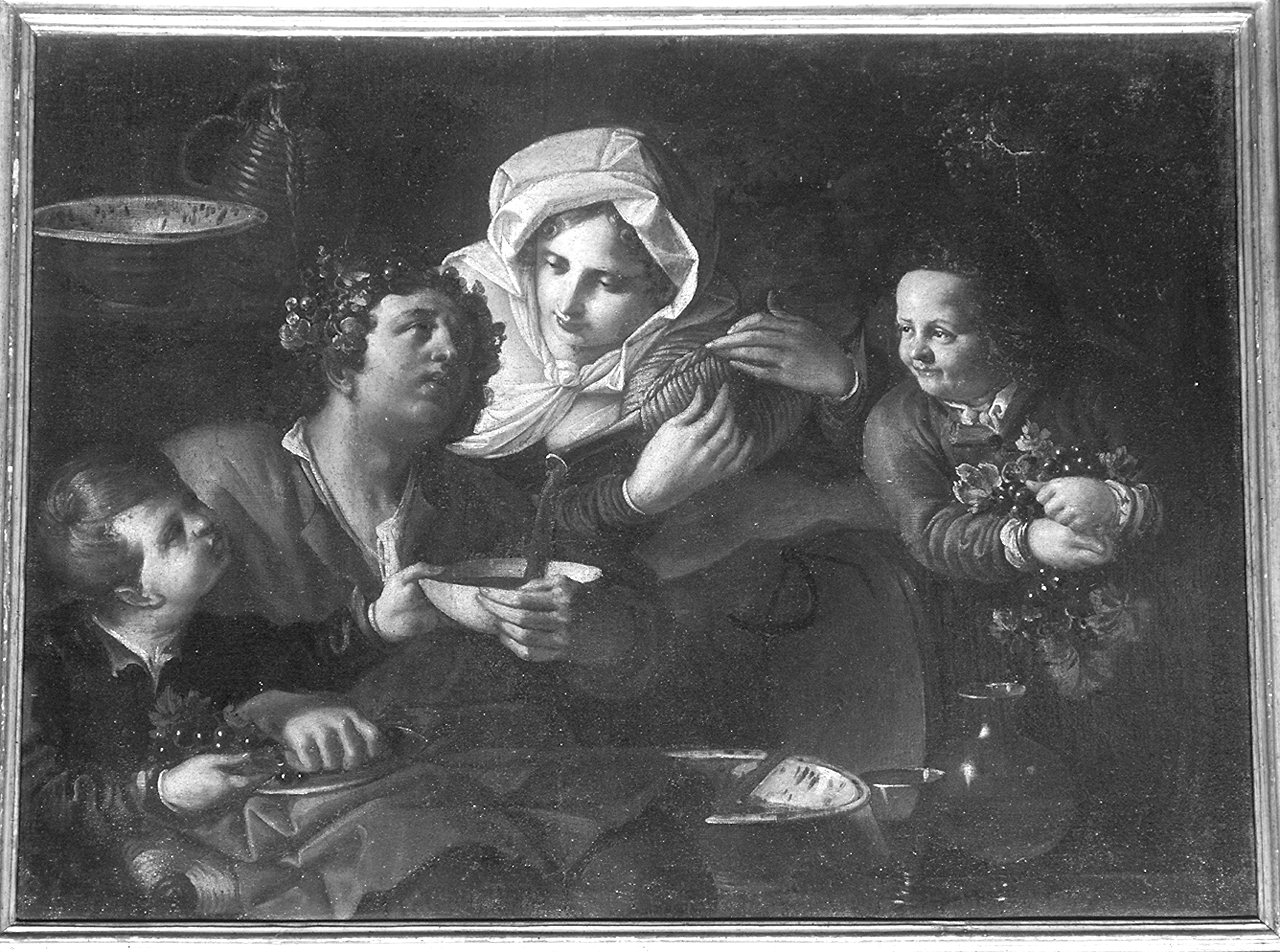 famiglia di contadini (dipinto) di Lombardi Giovan Domenico detto Omino (attribuito) (secondo quarto sec. XVIII)