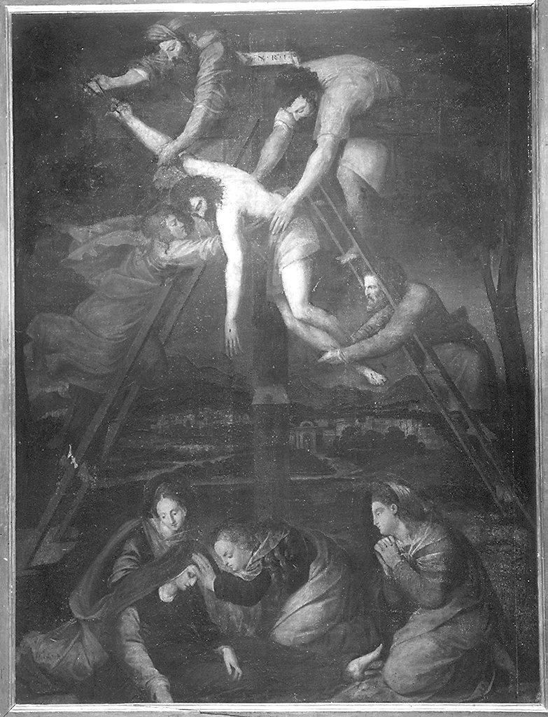 deposizione di Cristo dalla croce (dipinto) - ambito toscano (metà sec. XVI)
