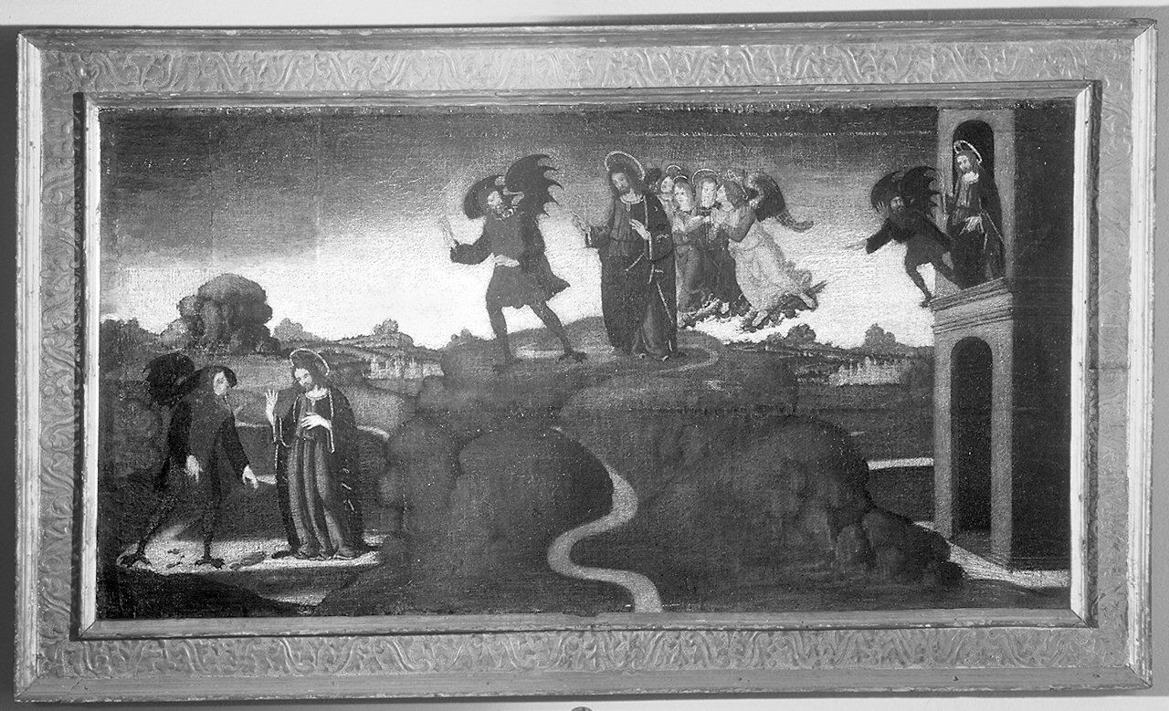 Cristo tentato da Satana (dipinto) - ambito fiorentino (ultimo quarto sec. XV)