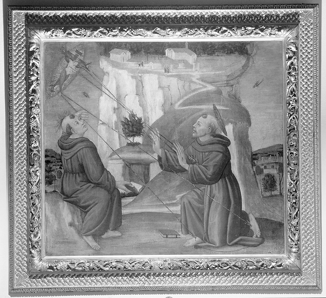 San Francesco d'Assisi riceve le stimmate (dipinto) - ambito Italia centrale (sec. XVI)