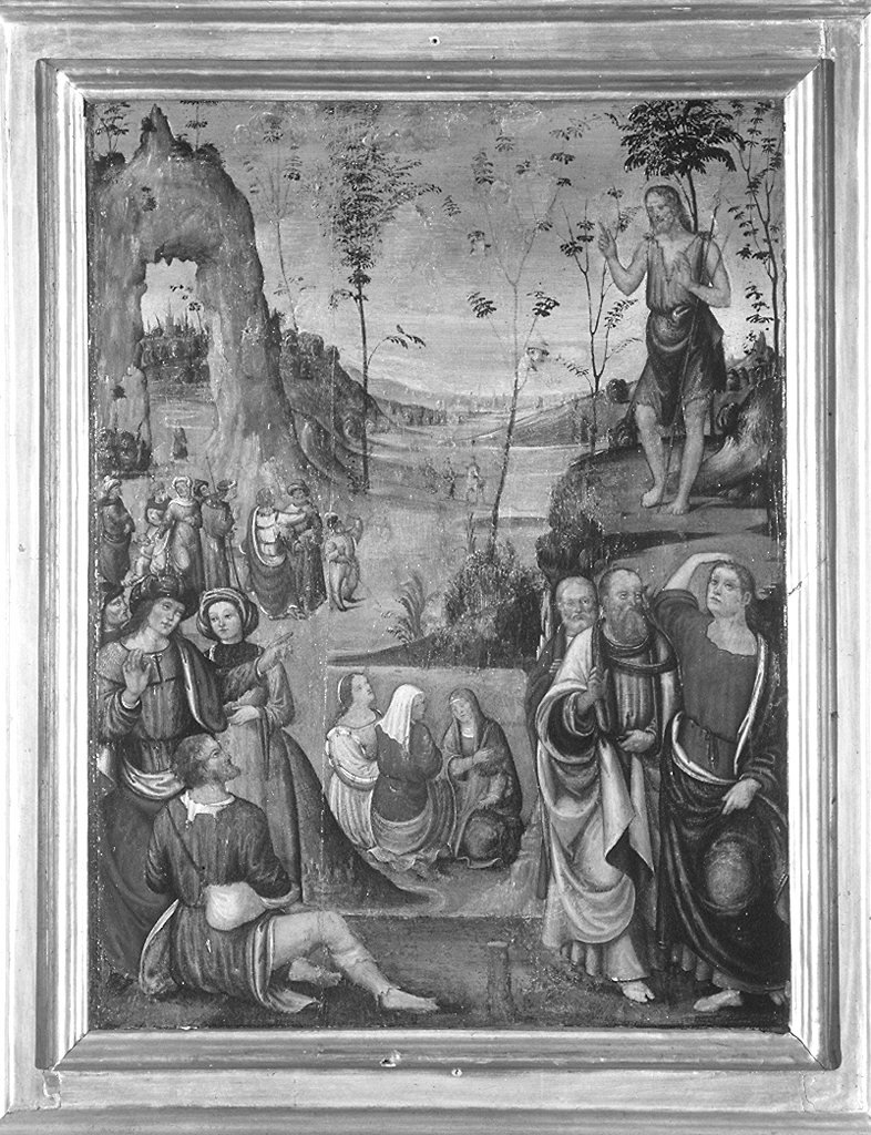 San Giovanni Battista predica nel deserto (dipinto) - ambito emiliano (primo quarto sec. XVI)