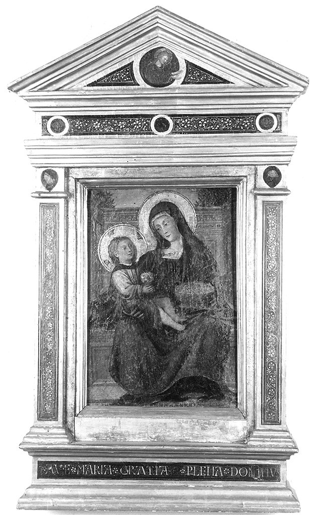 cornice a impostazione architettonica di dipinto - bottega fiorentina (seconda metà sec. XV)