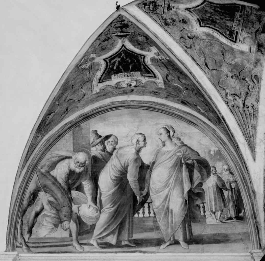 visitazione (dipinto, elemento d'insieme) - ambito italiano, ambito italiano (ultimo quarto sec. XVI)