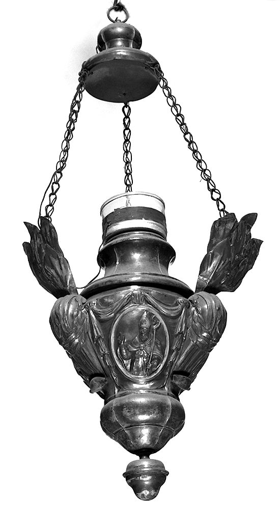 vescovo (lampada pensile a vaso) - bottega fiorentina (primo quarto sec. XIX)
