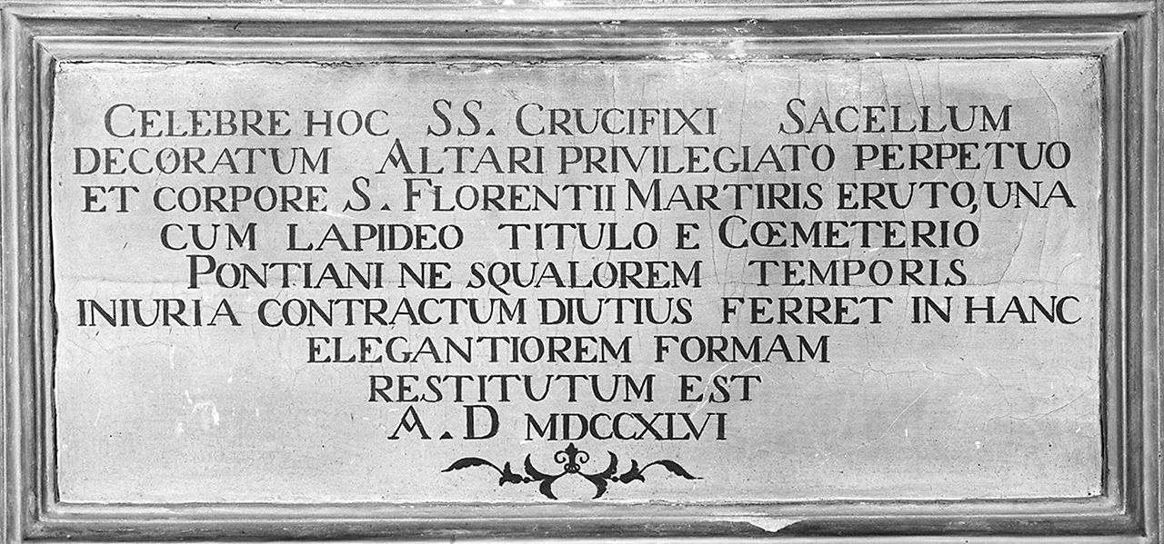 lapide commemorativa - bottega fiorentina (sec. XVIII)