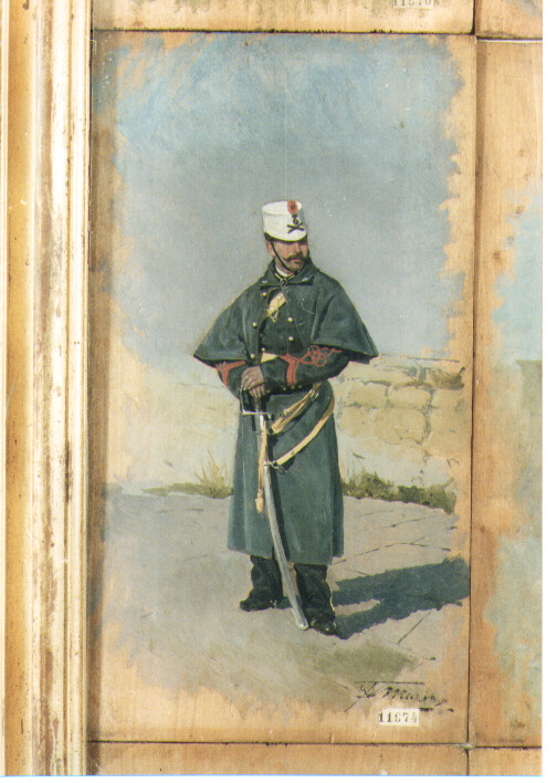figura maschile (dipinto) di De Maria Francesco (seconda metà sec. XIX)