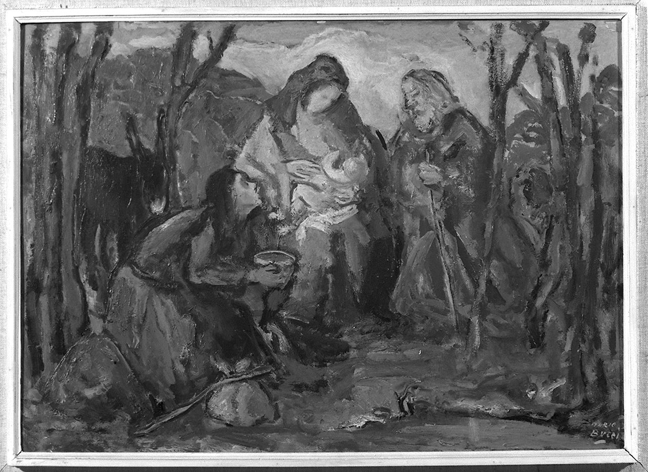 adorazione dei pastori (dipinto) di Bucci Mario (sec. XX)