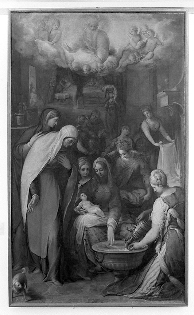 nascita di Maria Vergine (dipinto) - ambito italiano (sec. XVI)