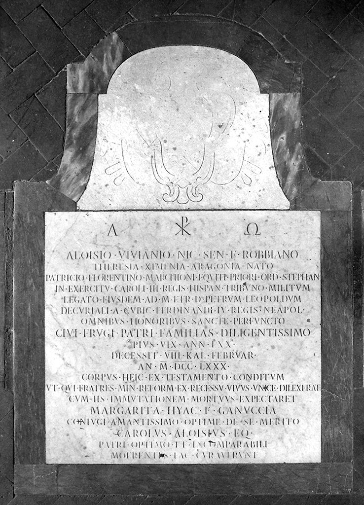 lapide tombale - produzione italiana (sec. XVIII)