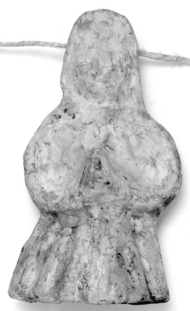 figura femminile orante (ex voto antropomorfo) - valdelsano (secc. XVII/ XVIII)