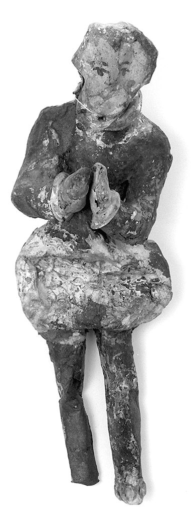 figura maschile (ex voto antropomorfo) - valdelsano (secc. XVI/ XIX)
