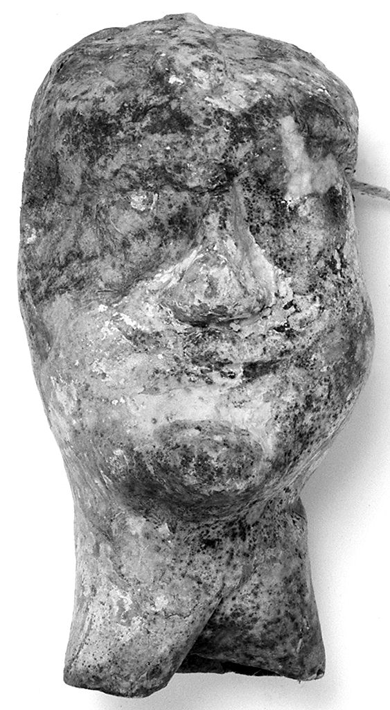 testa umana (ex voto antropomorfo) - valdelsano (secc. XVI/ XVIII)