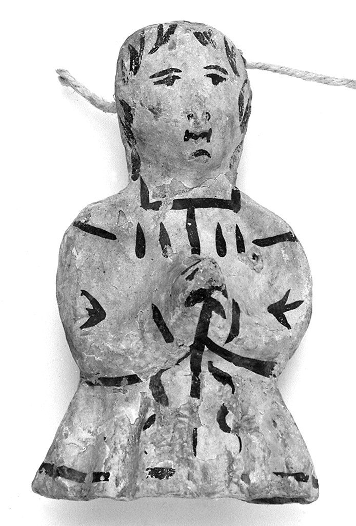 busto maschile posto di tre quarti (ex voto antropomorfo) - valdelsano (secc. XVI/ XIX)