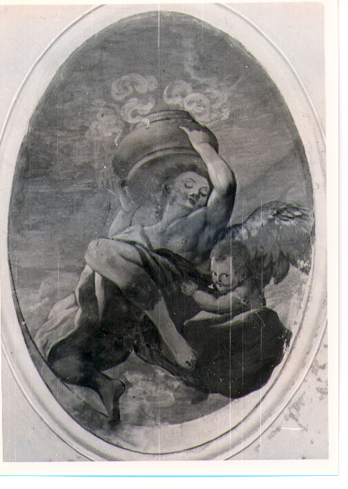 angelo con braciere (dipinto) di Lentini B (attribuito) (sec. XVIII)