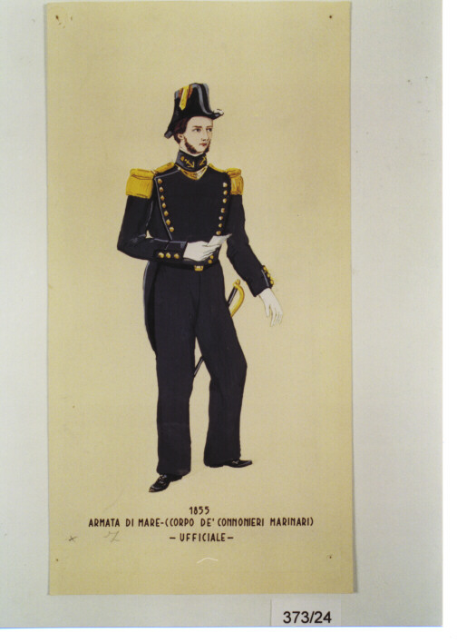 UNIFORME UFFICIALE ARMATA DI MARE 1855 (DIPINTO, SERIE) (Metà SEC. XX)