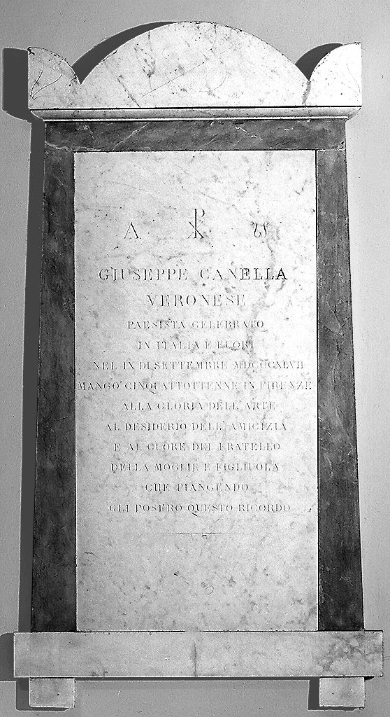 stele funeraria - produzione fiorentina (sec. XIX)