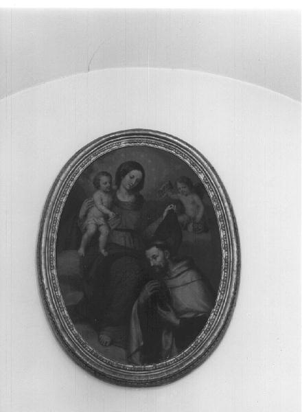 Madonna con Bambino e altri personaggi (dipinto) - ambito genovese (seconda metà sec. XVII)