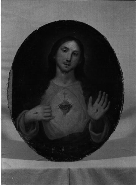 Sacro Cuore di Gesù (dipinto, elemento d'insieme) di Maratta Carlo (scuola) (terzo quarto sec. XVIII)