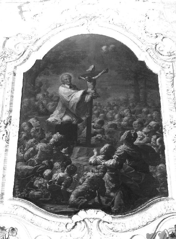 San Vincenzo dè Paoli predica alla folla (dipinto, elemento d'insieme) di Micheli Pietro (secondo quarto sec. XVIII)