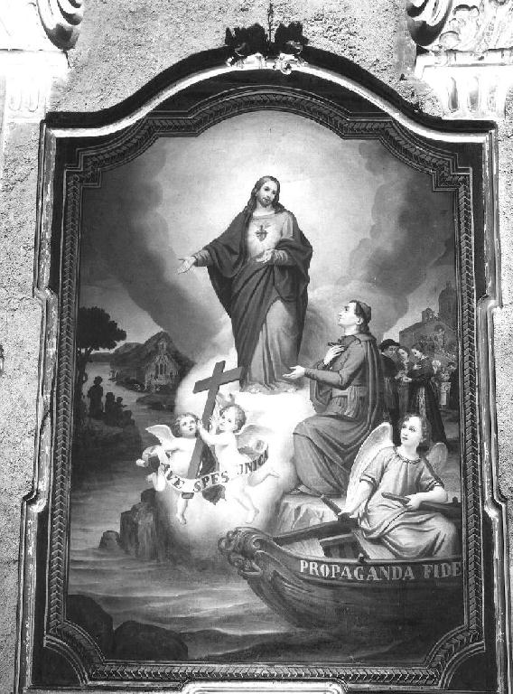 SAN GIOVANNI NEPOMUCENO, Sacro Cuore di Gesù e San Giovanni Nepomuceno Neumann (dipinto, opera isolata) - ambito ligure (fine/inizio secc. XIX/ XX)