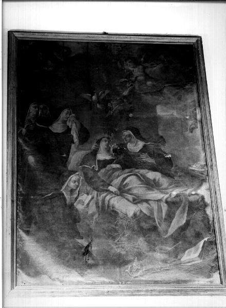 morte di Santa Scolastica (dipinto, elemento d'insieme) - ambito genovese (sec. XVIII)