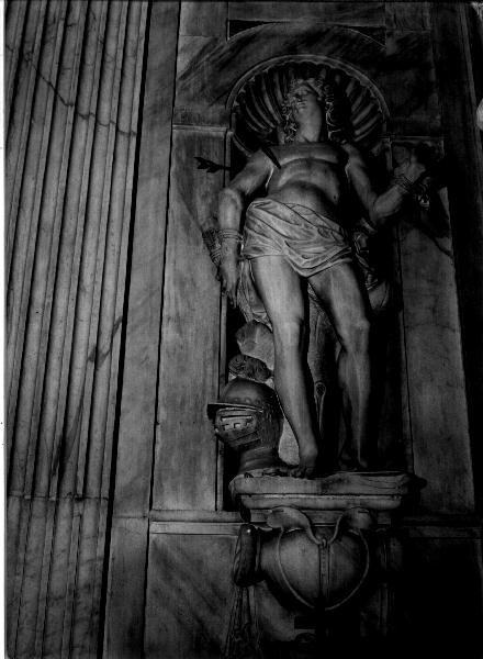 San Sebastiano (statua, elemento d'insieme) di Carlone Taddeo (secc. XVI/ XVII)