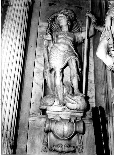 SAN GIORGIO (statua, elemento d'insieme) di Carlone Taddeo (secc. XVI/ XVII)