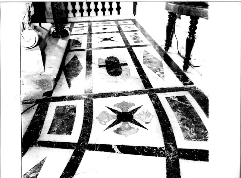 motivi decorativi geometrici (pavimento, opera isolata) - bottega tosco-ligure (secc. XVI/ XVII)