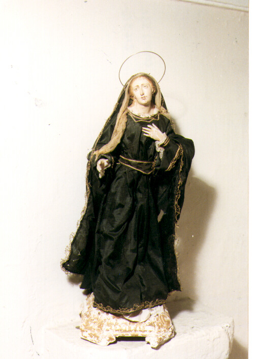 Madonna Addolorata (statuetta devozionale - manichino) - bottega napoletana (fine sec. XVIII)