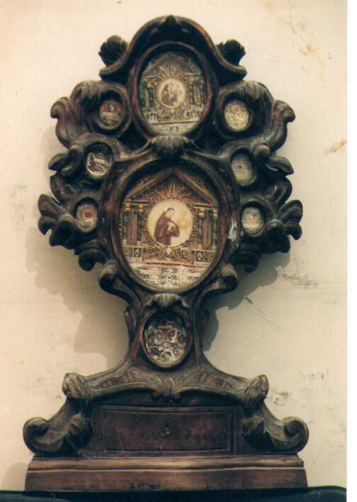 reliquiario - a tabella - bottega napoletana (inizio sec. XVIII)