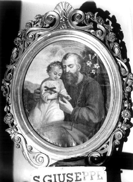 San Giuseppe e Gesù Bambino (dipinto, elemento d'insieme) di Panario Giovanni Battista (sec. XIX)