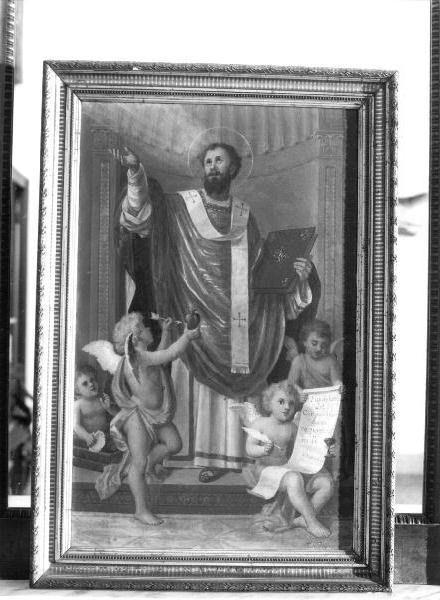 Sant'Agostino (dipinto, opera isolata) di Troja Tito (sec. XIX)